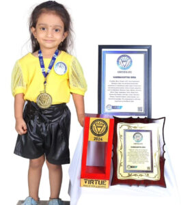 "Participants receiving Virtue Book of World Records certificate