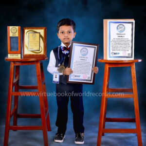 Participant showcasing talent to qualify for world record