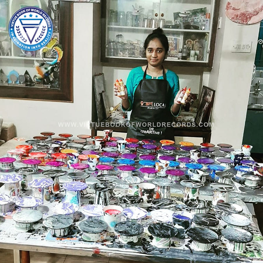 Record holder celebrating achievement